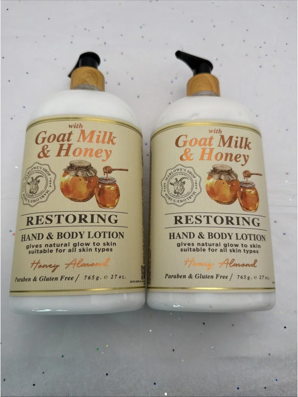 (2-Pack) Marlowe’s Goat Milk Honey Lotion Honey Almond 27oz Hand & Body Cream